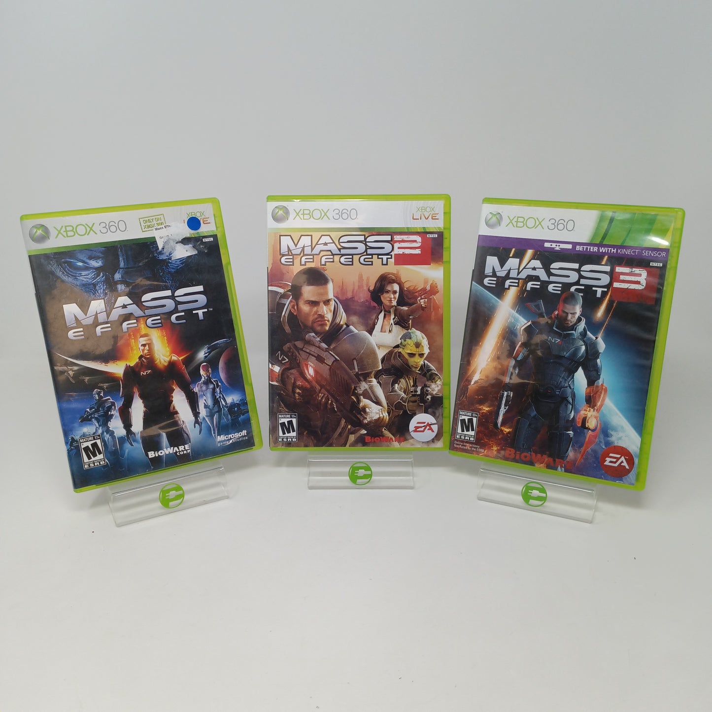 Lot of 3 Microsoft Xbox 360 Games Mass Effect 1,2, & 3