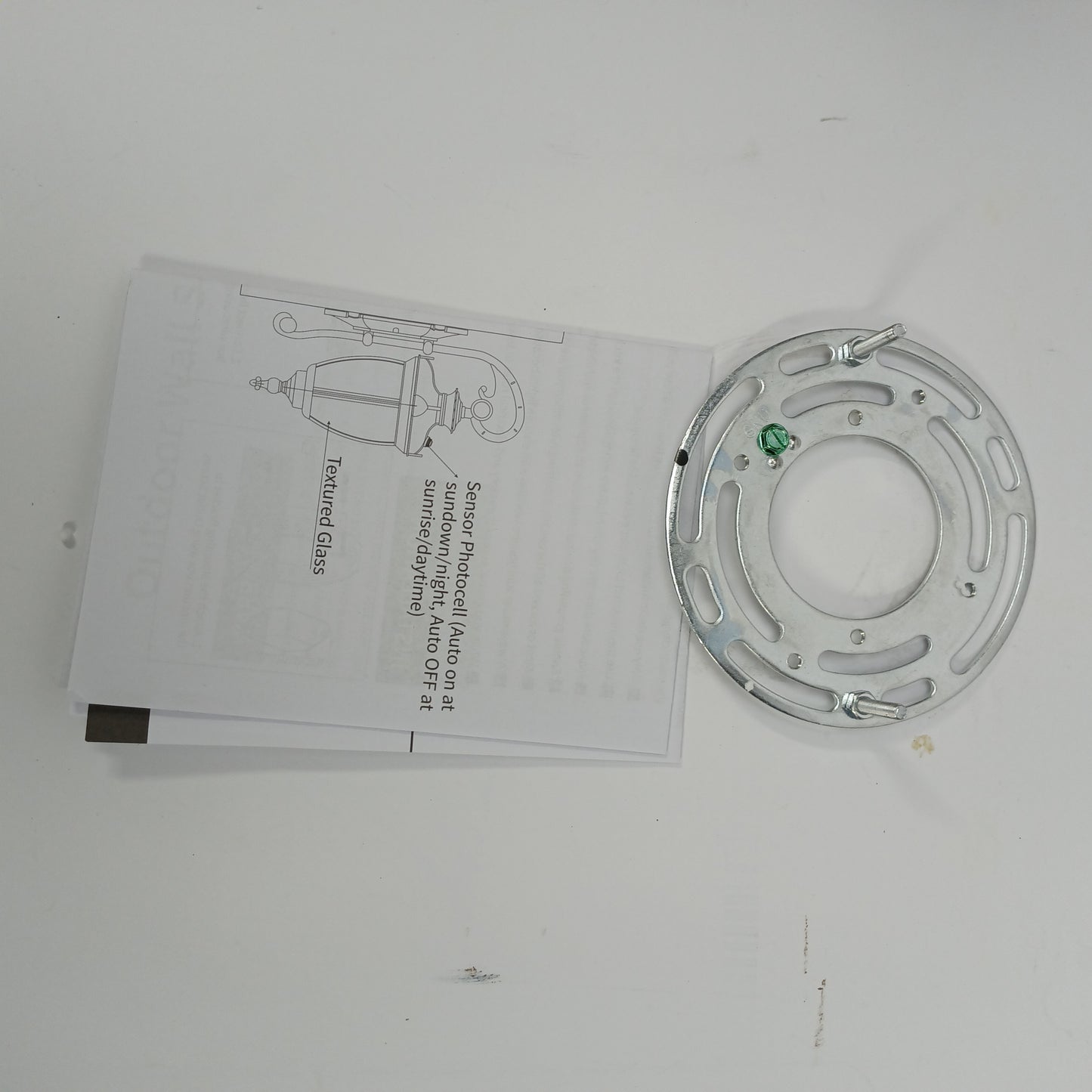 DORESshop 17" Black Outdoor Light Fixtures Wall Mount with Glass Shade