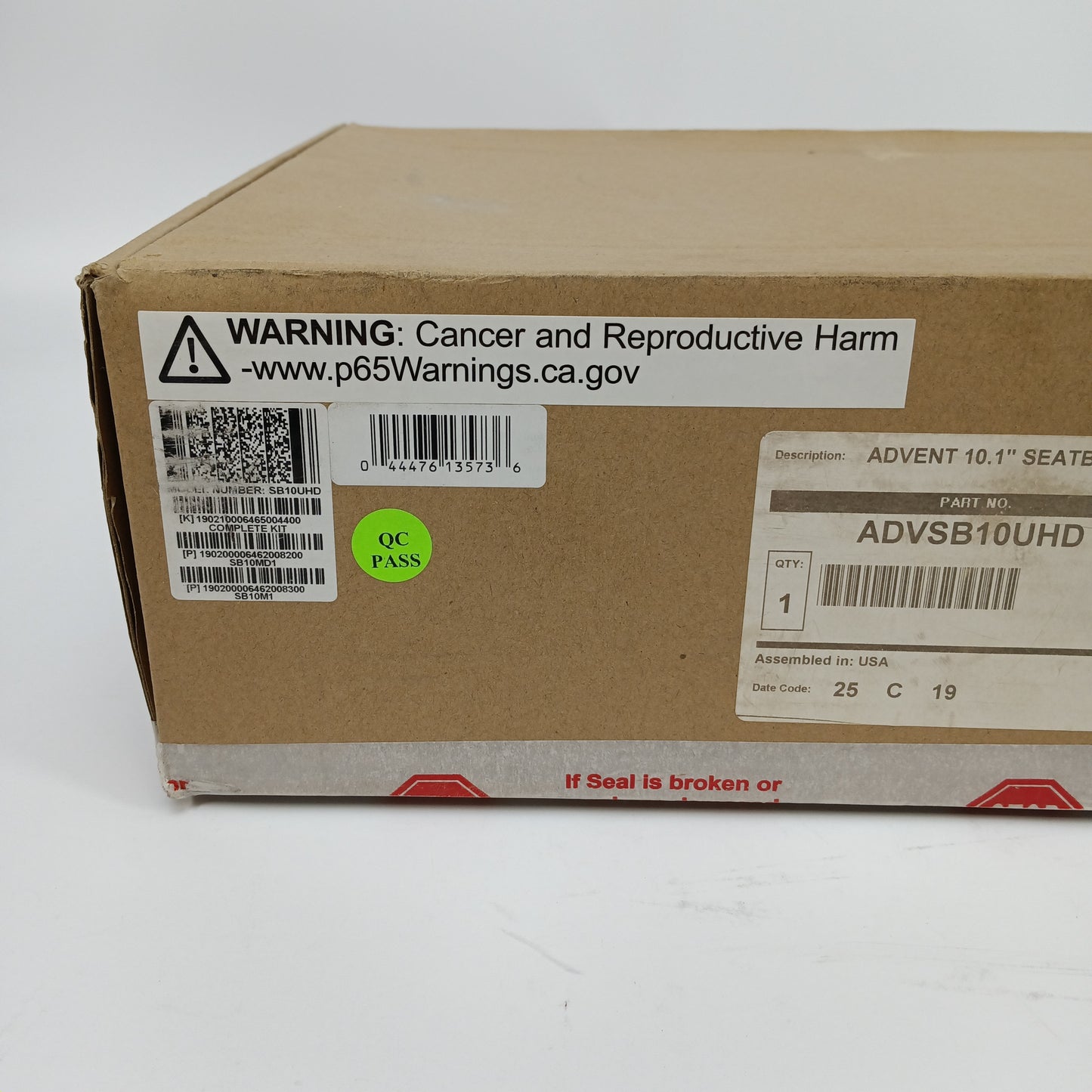 Advent ADVSB10UHD 10.1" Seatback Entertainment System Black OEM