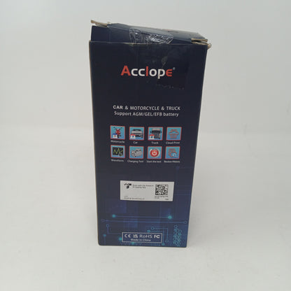 New Open Box Acclope BT60 Pro Battery Analyzer Digital 12V Tester & Load Checker