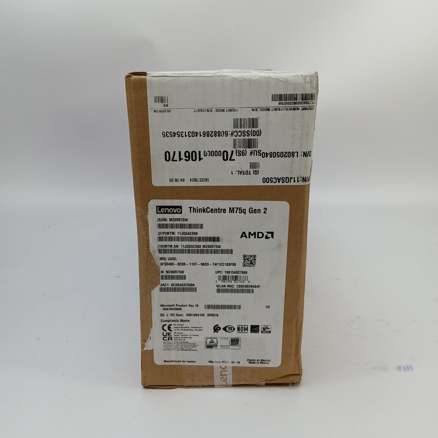 Lenovo ThinkCentre M75Q Gen 2 31P11JQSAC500 Ryzen 5 Pro 5650GE 3.20GHz 16GB RAM 1TB SSD