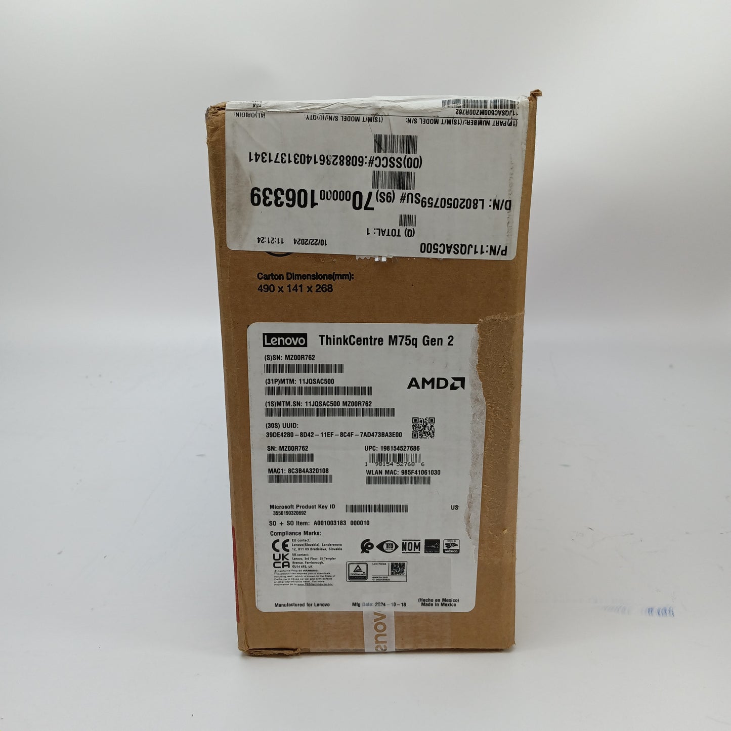 Lenovo ThinkCentre M75Q Gen 2 31P11JQSAC500 Ryzen 5 Pro 5650GE 3.20GHz 16GB RAM 1TB SSD