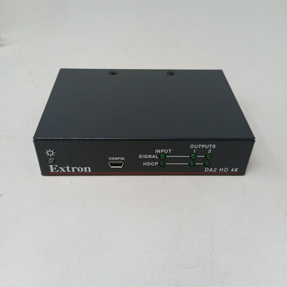 Extron DA2 HD 4K HDMI Distribution Amplifier 2-Output 4K 60Hz w/ AC & HDMI Cable