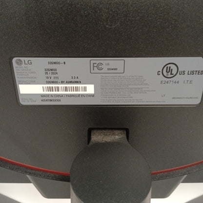 LG Ultra gear 32GN600-B 31.5" (2560 x 1440) Monitor 165Hz 5ms VA Display