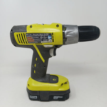 Ryobi P271 18V Lithium Ion 1/2" Drill Driver with Battery and Charger