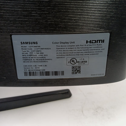 Samsung 27" C27F396FHNXZA FHD VA 60Hz Curved Gaming Monitor