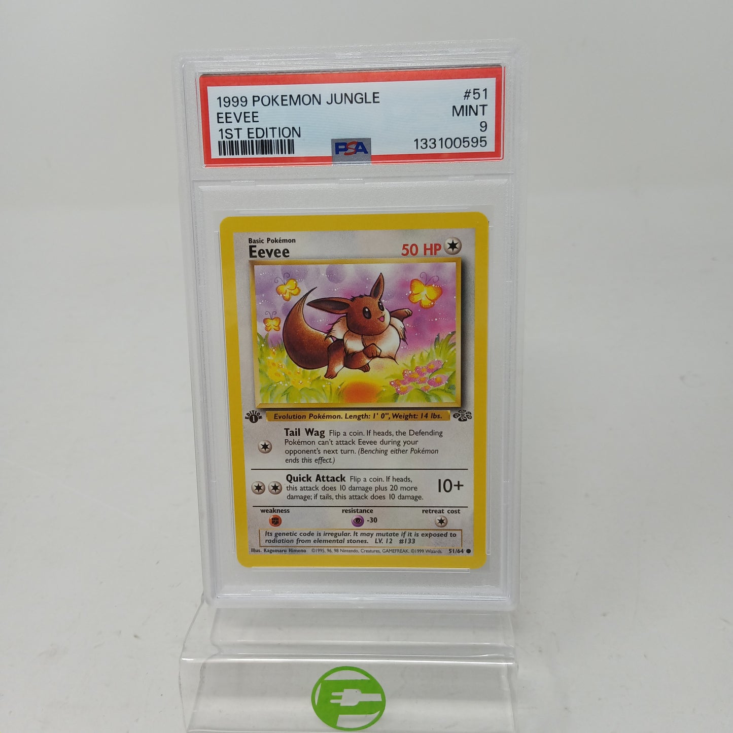 Pokémon TCG Jungle Eevee 51/64 Regular English PSA 9