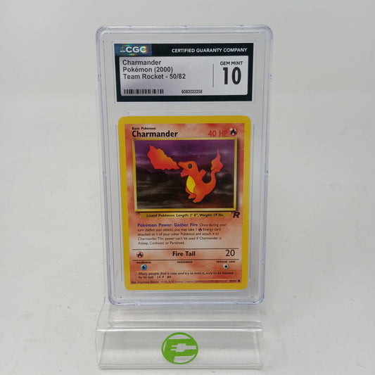 Pokémon TCG Team Rocket Charmander 50/82 Regular English CGC 10 200