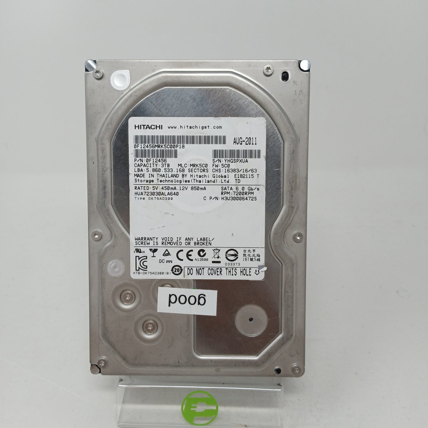 Hitachi  MRK5C0 3TB HDD 0F12456MRK5C00P18