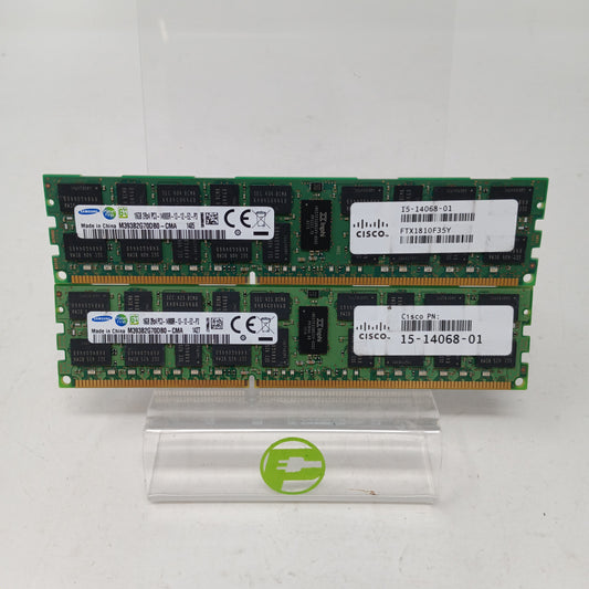 Lot of 2 Samsung 16GB 2RX4 DDR3 14900 M393B2G70DB0