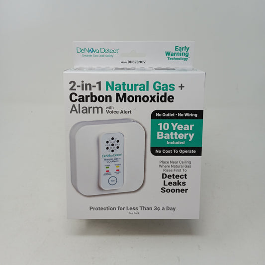 DeNova Detect 2-in-1 Natural Gas, Carbon Monoxide Detect Voice Alert