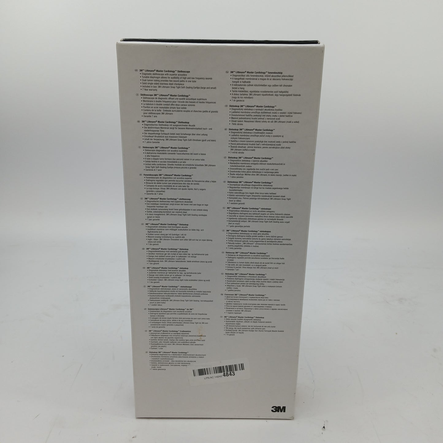 3M Littmann Master Cardiology Stethoscope, 2160, Stainless Steel