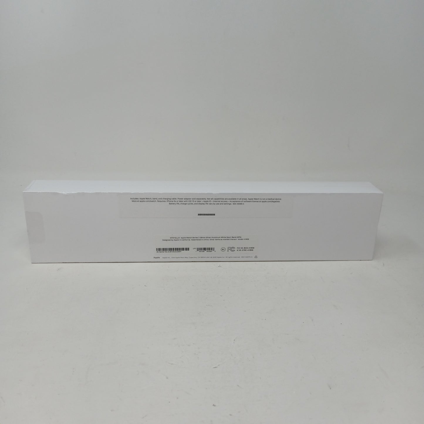 Broken GPS Only Apple Watch Series 3 38MM Silver Aluminum A1858 Bad Battery
