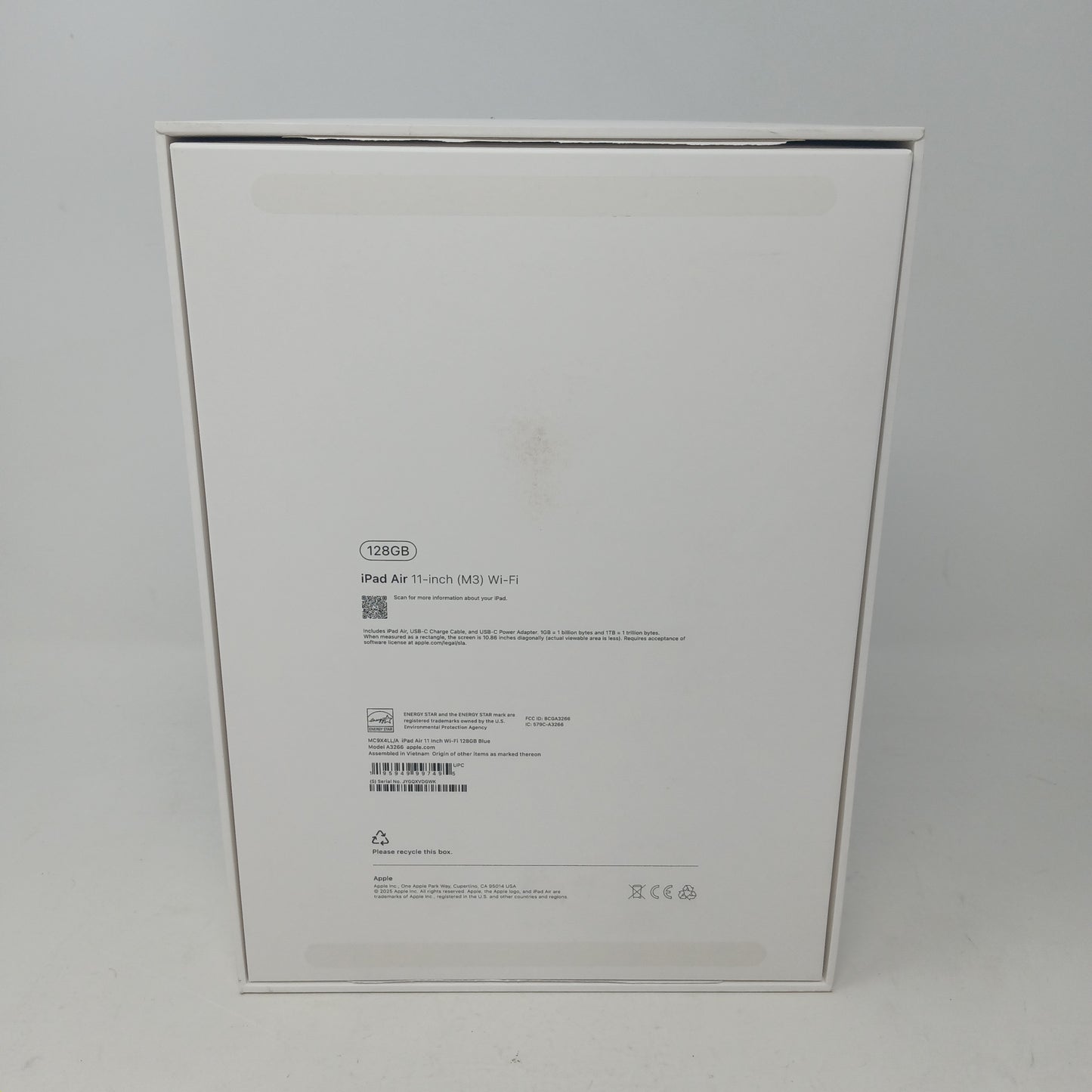 WiFi Only Apple iPad Air 11" M3 128GB Blue MC9X4LL/A