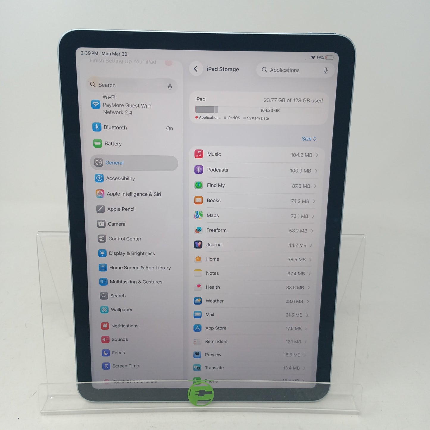 WiFi Only Apple iPad Air 11" M3 128GB Blue MC9X4LL/A