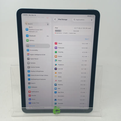 WiFi Only Apple iPad Air 11" M3 128GB Blue MC9X4LL/A