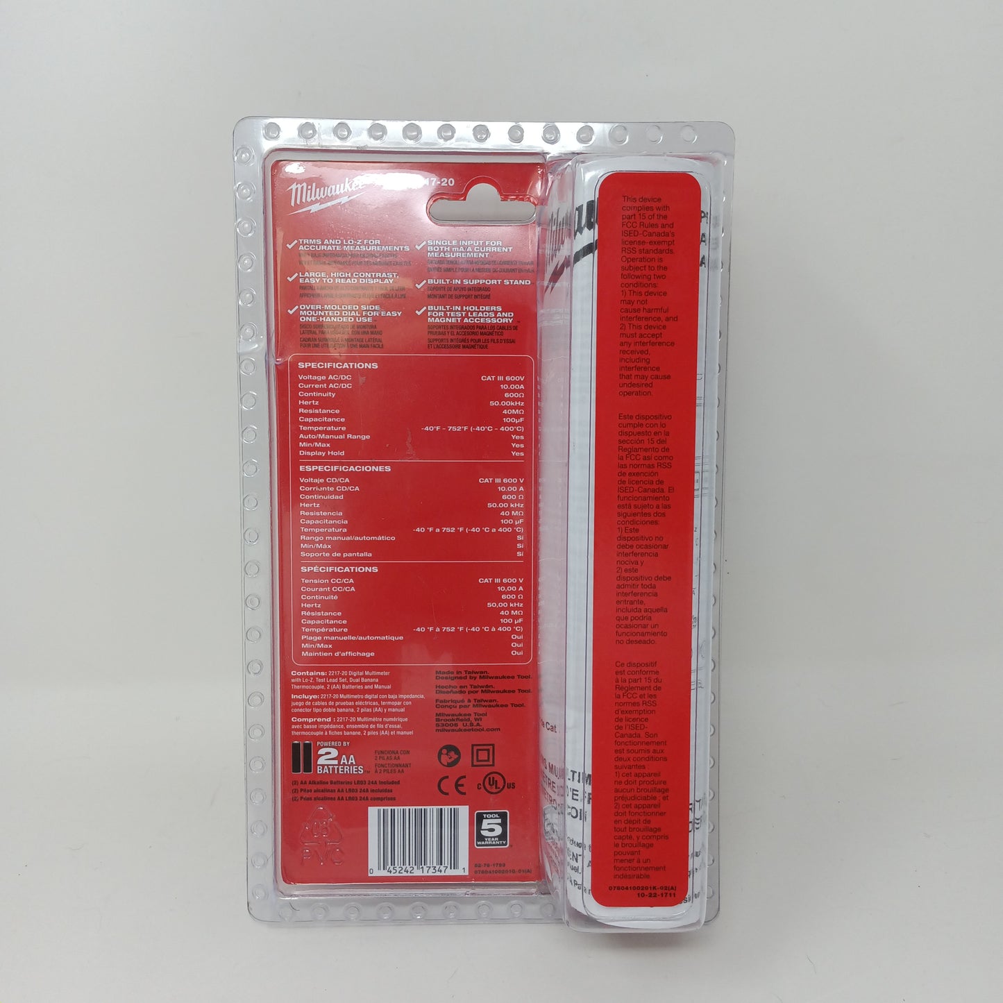 New Milwaukee 2217-20 Digital Multi Meter