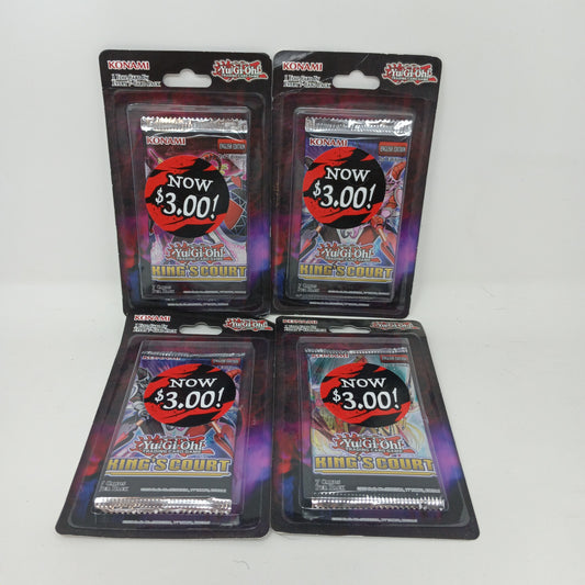 New Lot Of 4Yu-Gi-Oh Kings Court Blister Packs