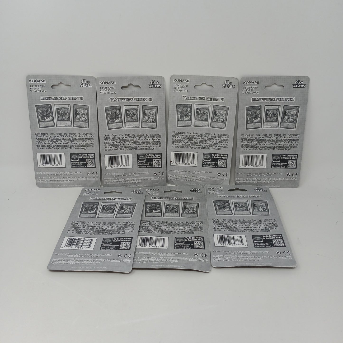 Lot Of 7 Yu-Gi-Oh  Darkwing Blast Blister Packs