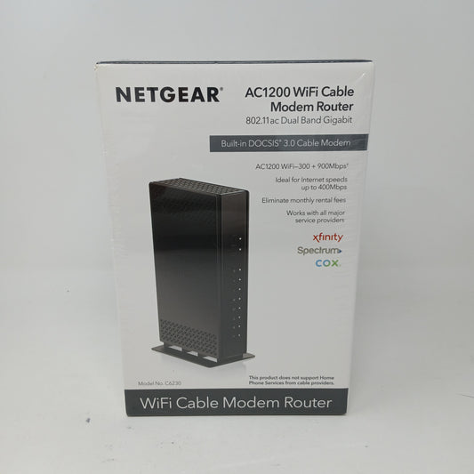 New NETGEAR AC1200 WiFi Cable Modem Router Dual Band  C6230 