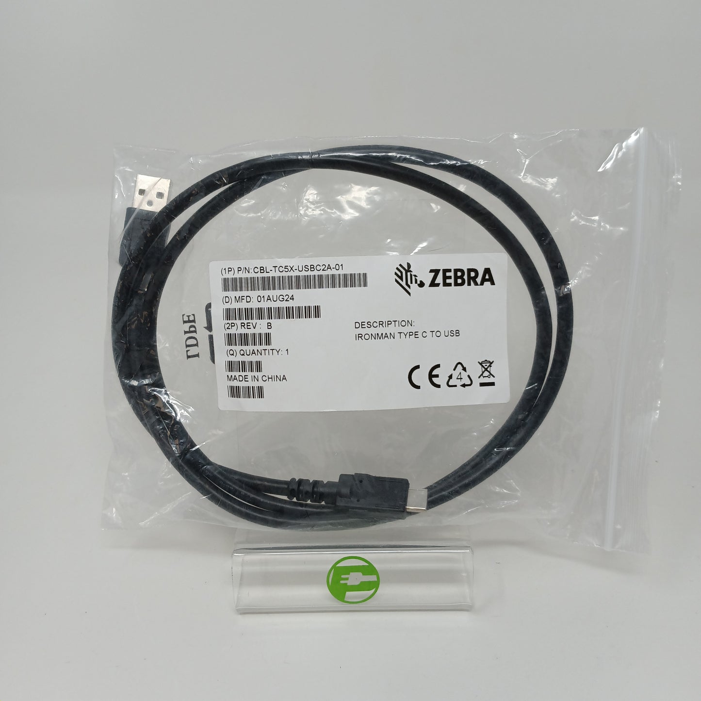 New Zebra D01AUG24 USB C Cord 1PCBL-TC5X-USBC2A-01