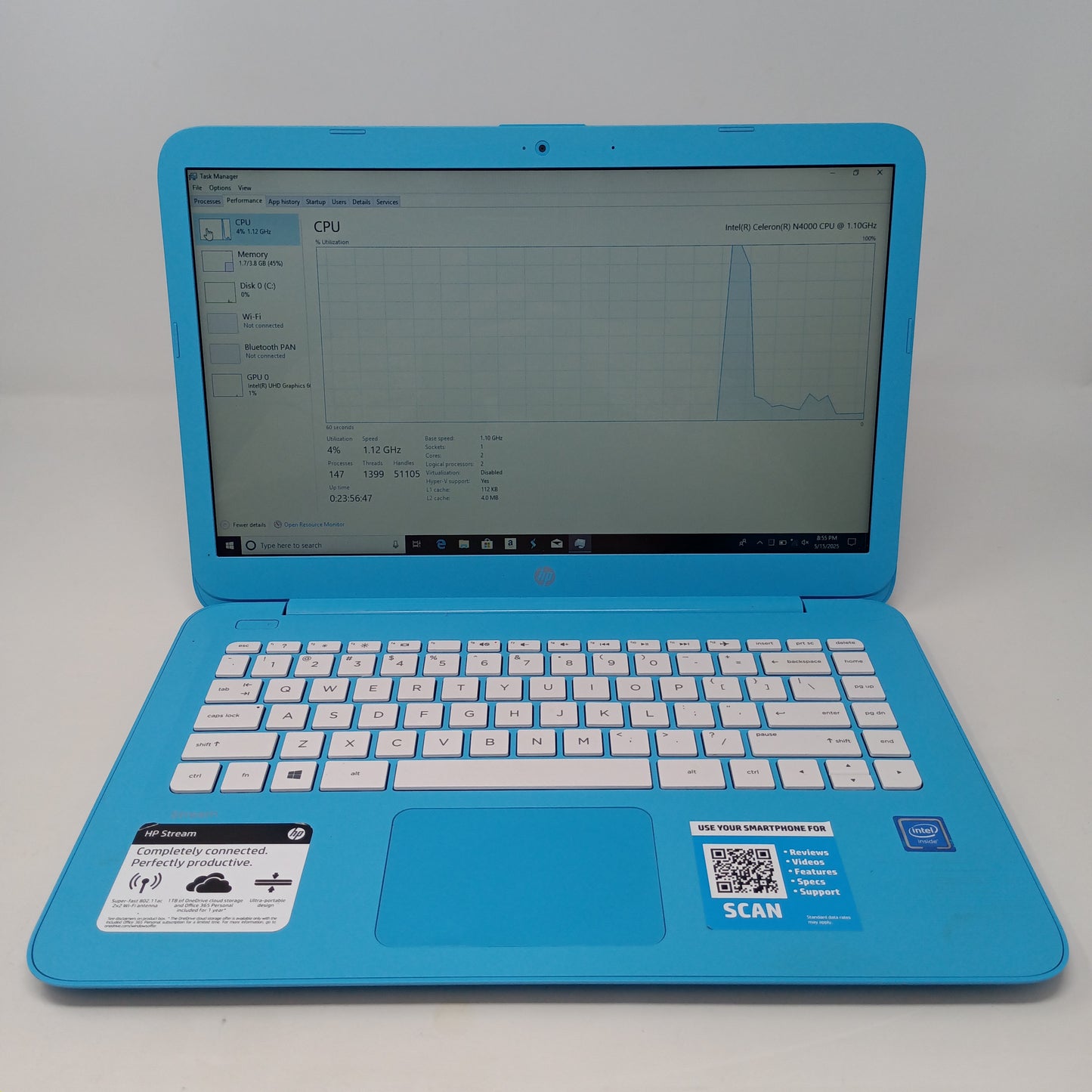 HP Stream 1030 G2 11.6" Celeron N4000 1.1GHz 4GB RAM 32GB HDD
