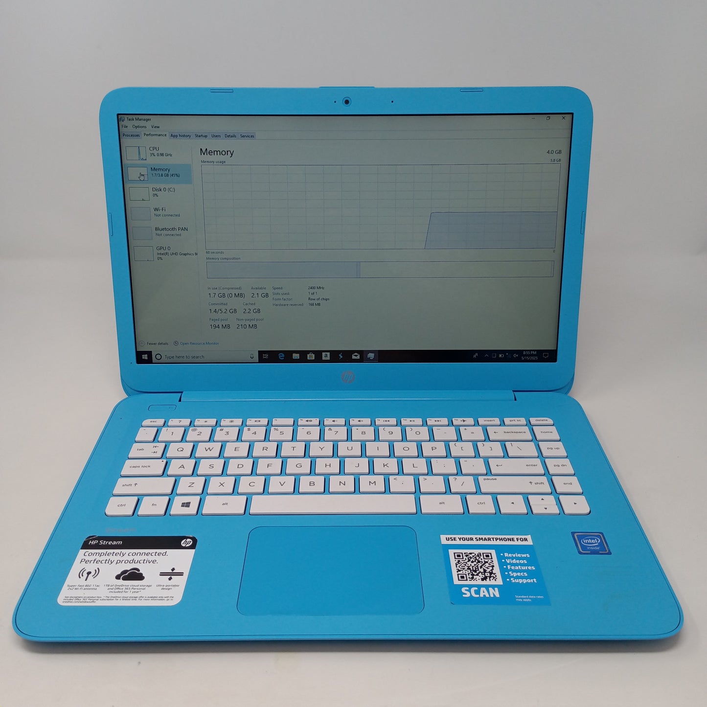 HP Stream 1030 G2 11.6" Celeron N4000 1.1GHz 4GB RAM 32GB HDD