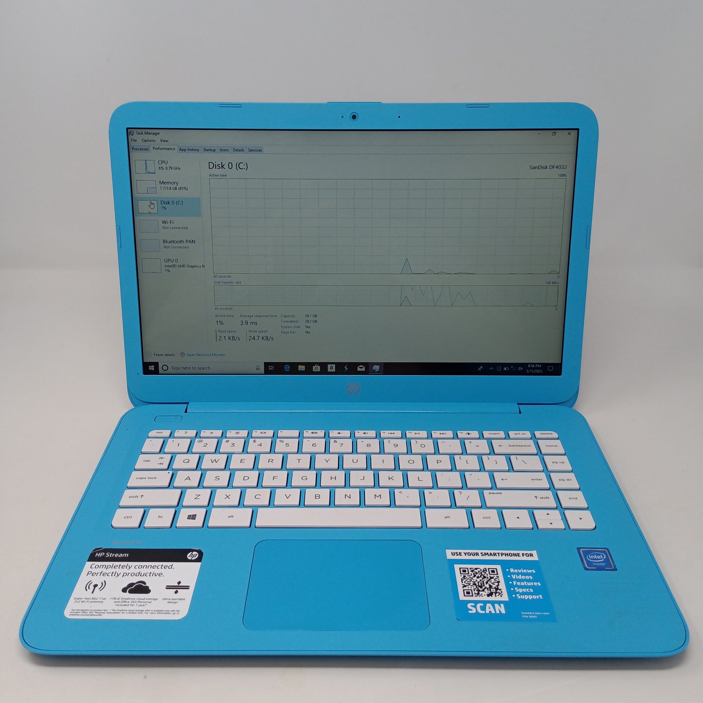 HP Stream 1030 G2 11.6" Celeron N4000 1.1GHz 4GB RAM 32GB HDD