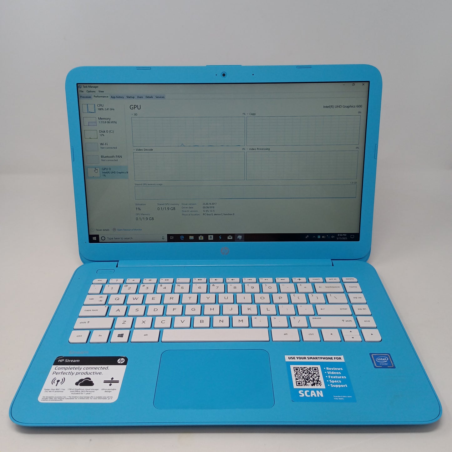HP Stream 1030 G2 11.6" Celeron N4000 1.1GHz 4GB RAM 32GB HDD