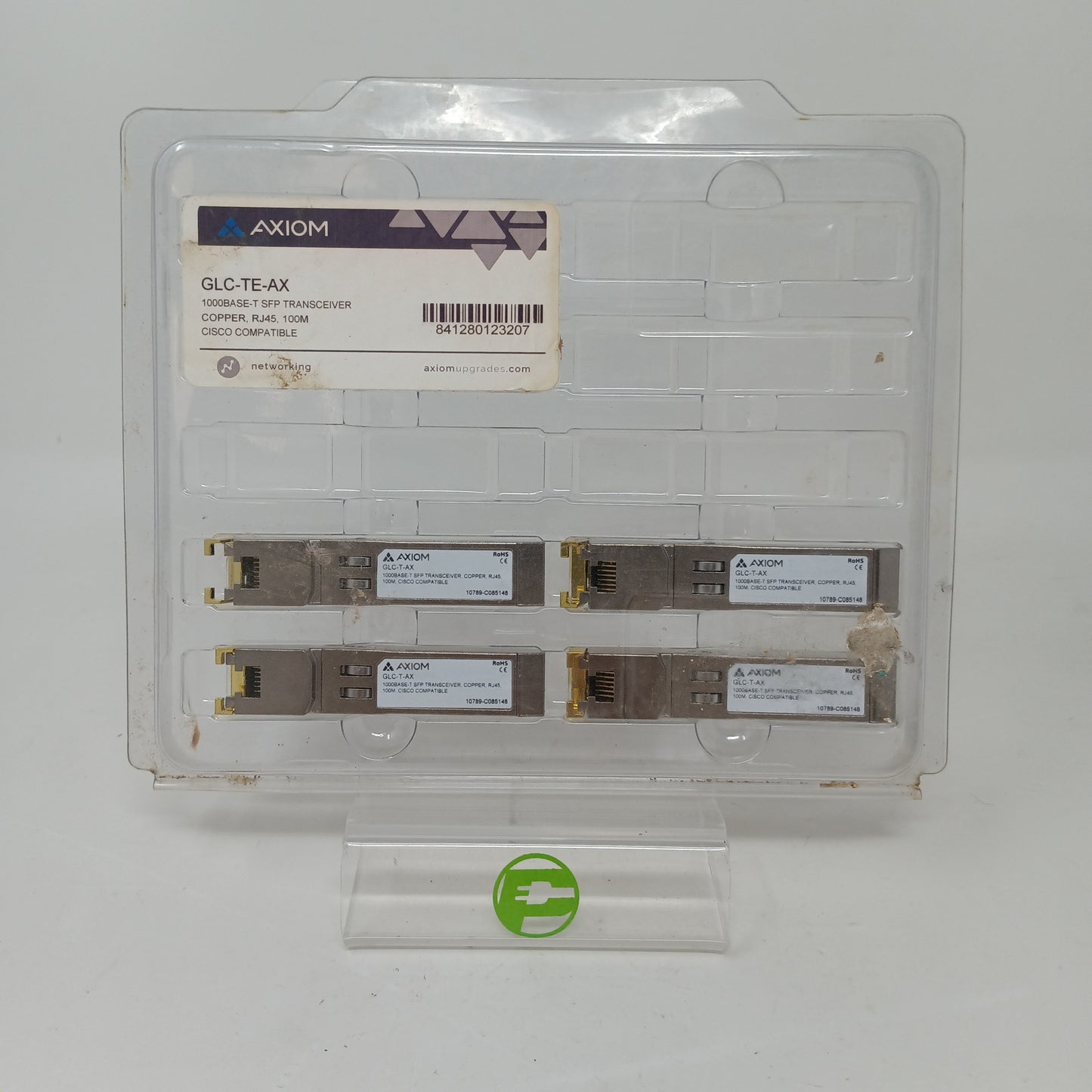 Lot of 8 Axiom GLC-T-AX 1000BASE-T RJ45 SFP Transceivers Cisco Compatible