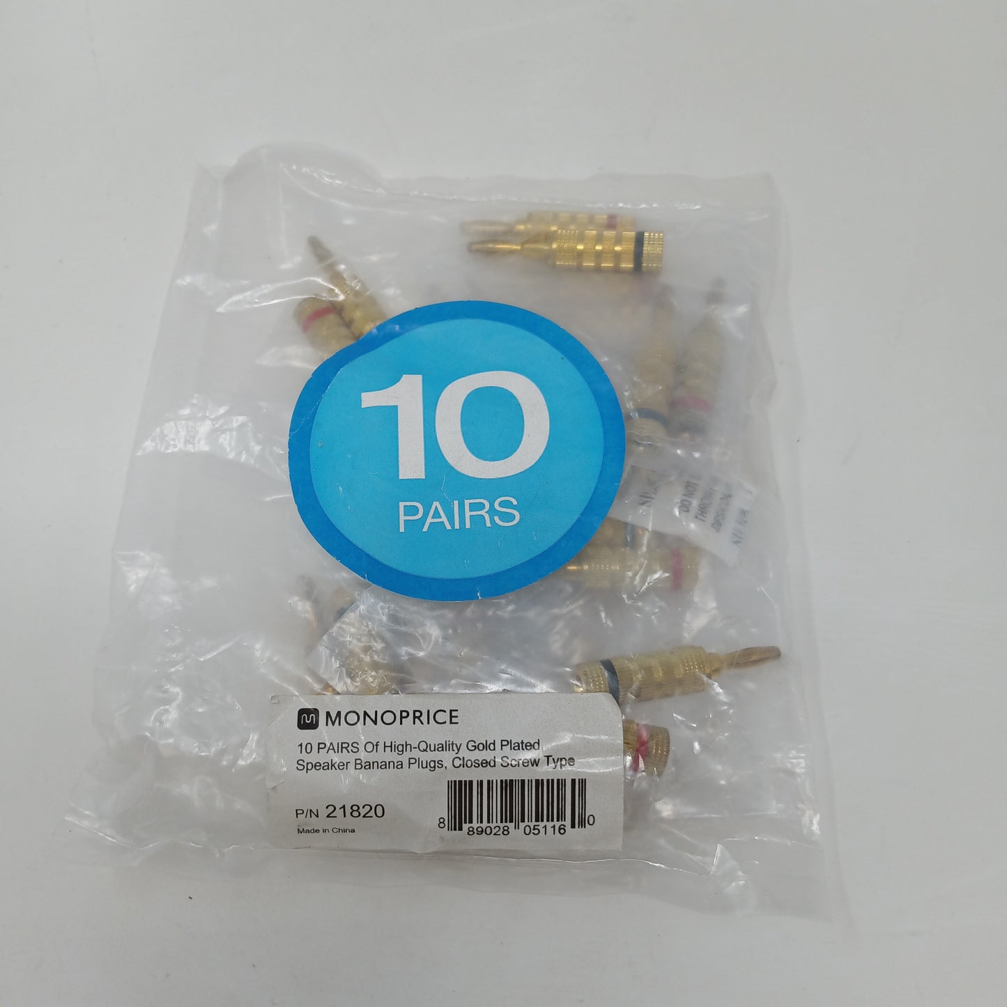 New Monoprice Gold plated Banana Plugs 21820