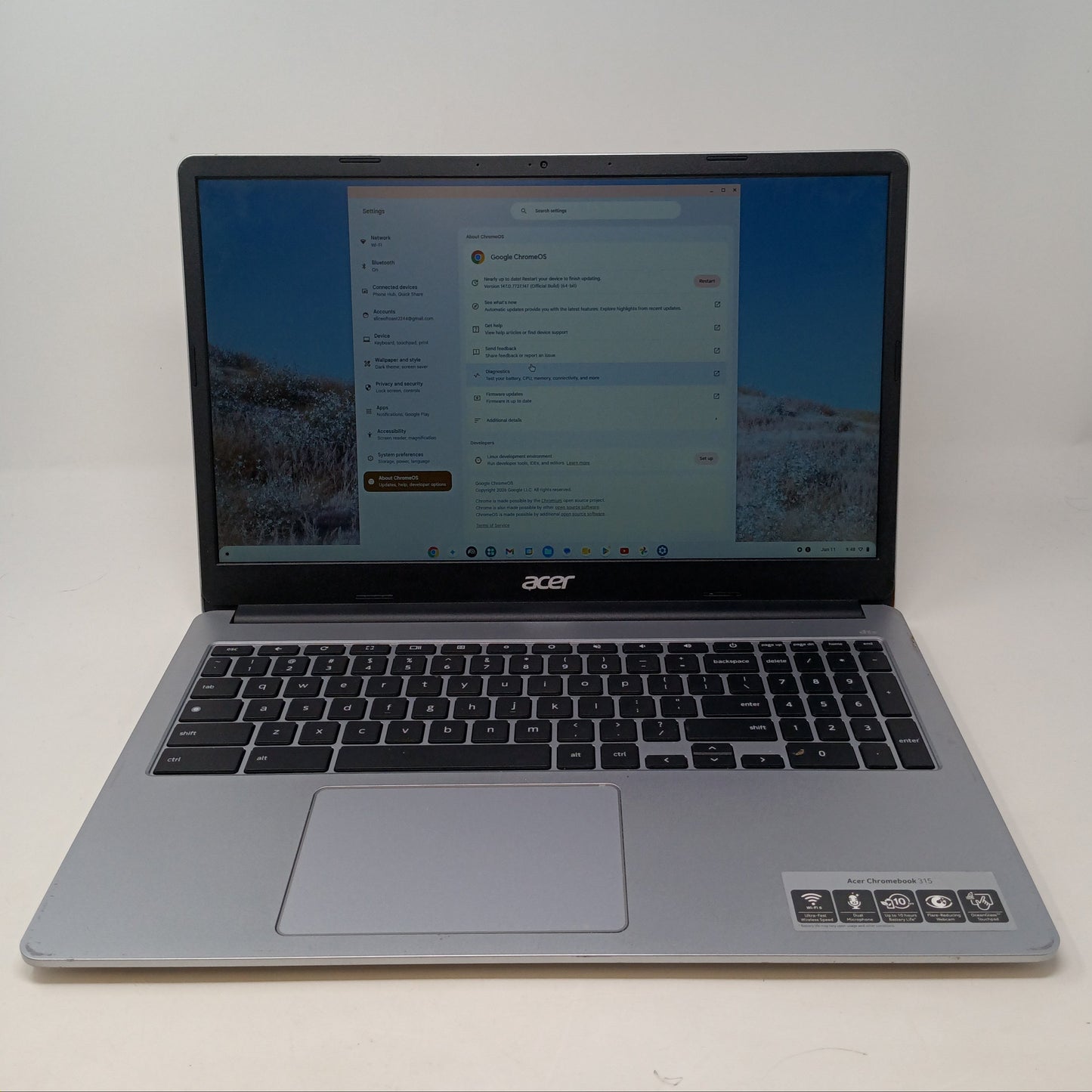 Acer Chromebook 315 CB315-4H 15.6" Celeron N4500 2.8GHz 4GB RAM 64GB HDD