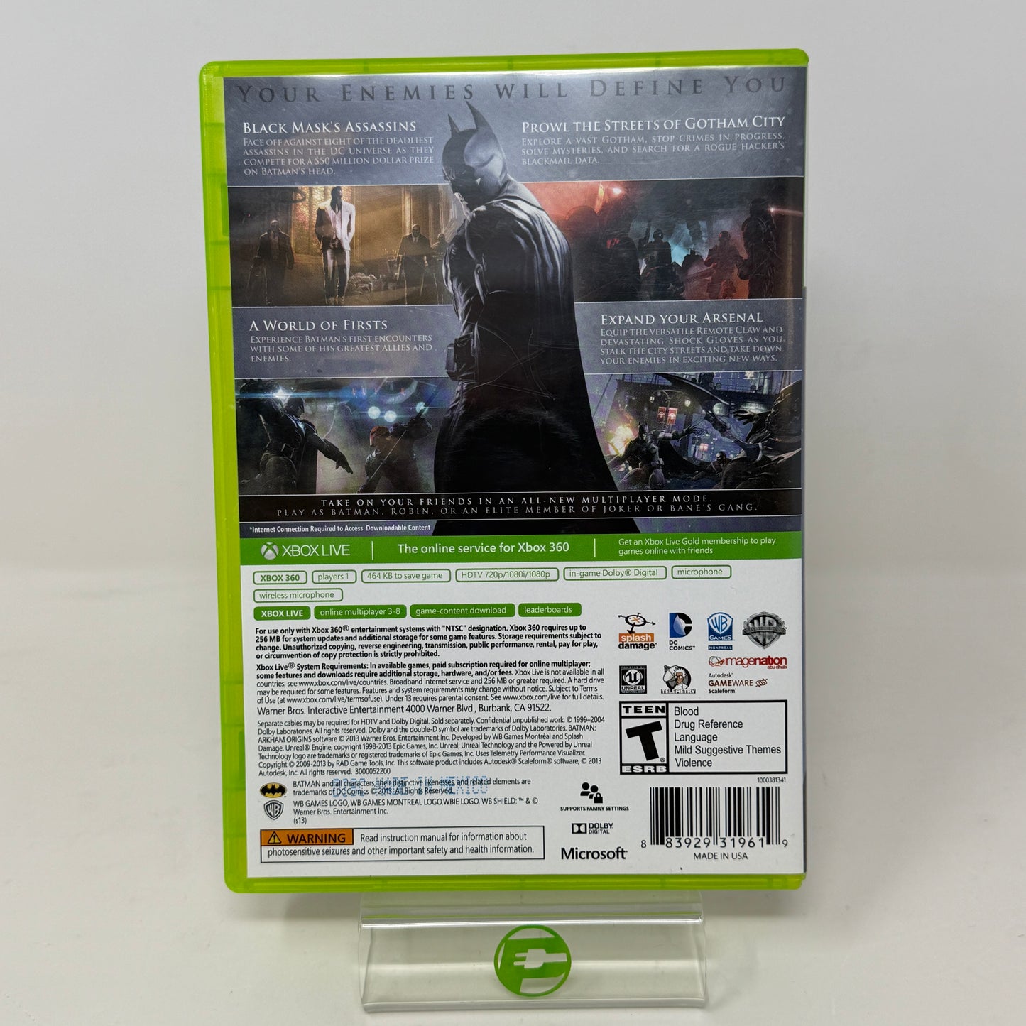 Batman: Arkham Origins (Microsoft Xbox 360, 2013)