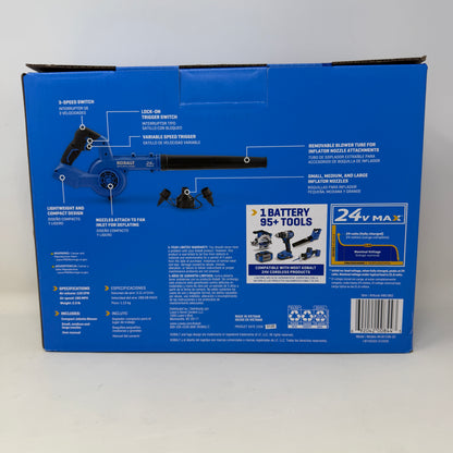 New Kobalt KJB 124B-03 24V Max Compact Jobsite Blower