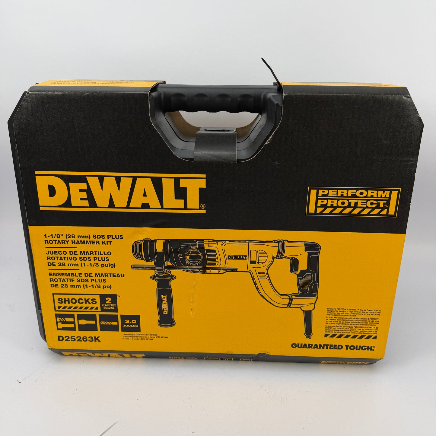 New DEWALT D25263K SDS-Plus Rotary Hammer Drill Kit