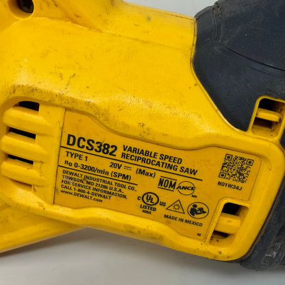 DEWALT DCS382 20V MAX XR Brushless Reciprocating Saw Cordless Sawzall