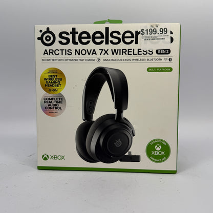 New SteelSeries Arctis Nova 7X Gen 2 Wireless Gaming Headset Xbox PS5 PC Black
