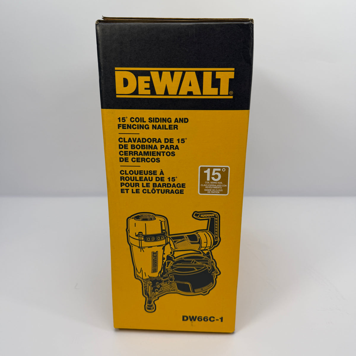 New DeWalt DW66C-1 15-Degree Coil Siding and Fencing Nailer