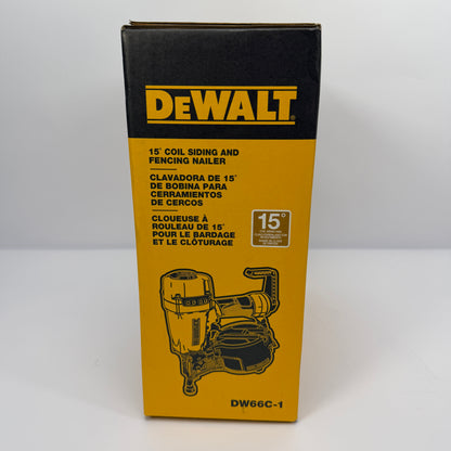 New DeWalt DW66C-1 15-Degree Coil Siding and Fencing Nailer