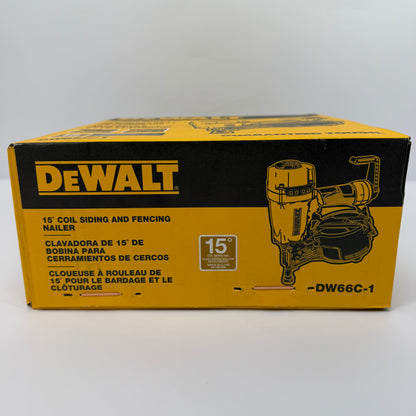 New DeWalt DW66C-1 15-Degree Coil Siding and Fencing Nailer