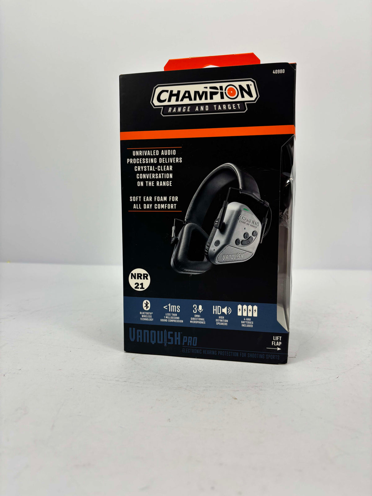 New Champion Vanquish Pro Electronic Hearing Protection Ear Muffs NRR 21 Gray 