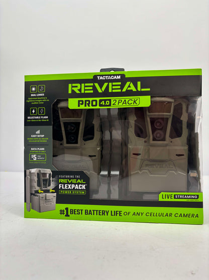 New Tactacam Reveal XPro 4.0 Cellular Trail Camera RV-XP4-BNDL1 2 Pack
