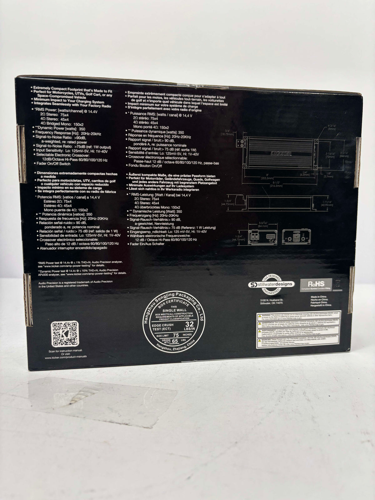 New
Kicker KPX300.4 Full-Range 4-Channel Compact Amplifier