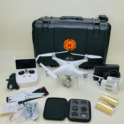 DJI Phantom 4 Pro 4K Quadcopter Camera Drone WM331A Case & Extras