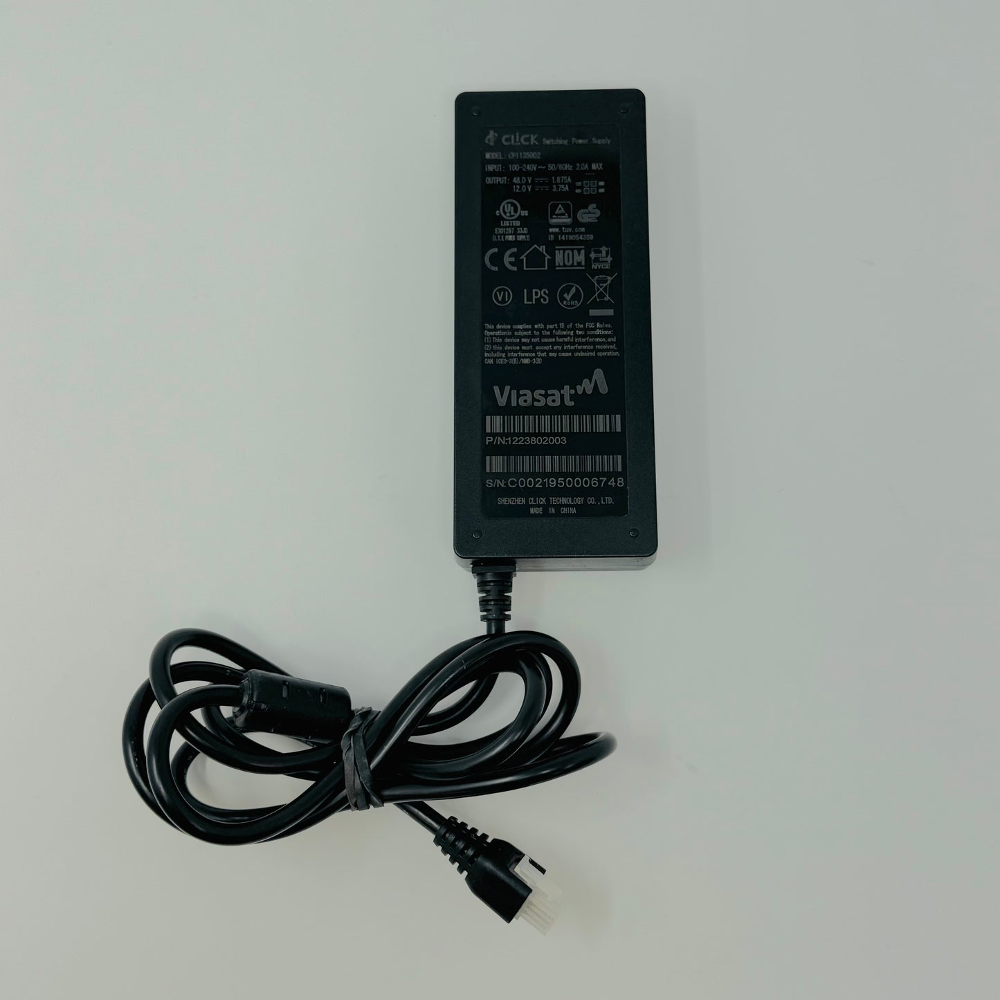 Viasat CP1135002 Exede RG1100 Wi-Fi Gateway AC Adapter Power Supply 1223802003